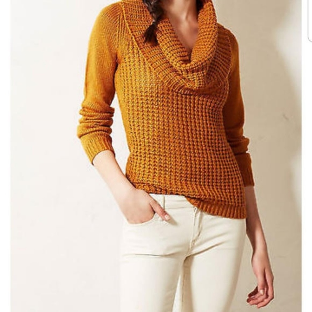 Anthro, Angels of the North Orange Sweater - Picture 1 of 7